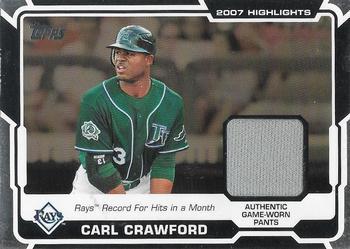 Carl Crawford #HR-CC2 2008 Topps Highlights Relics Baseball
