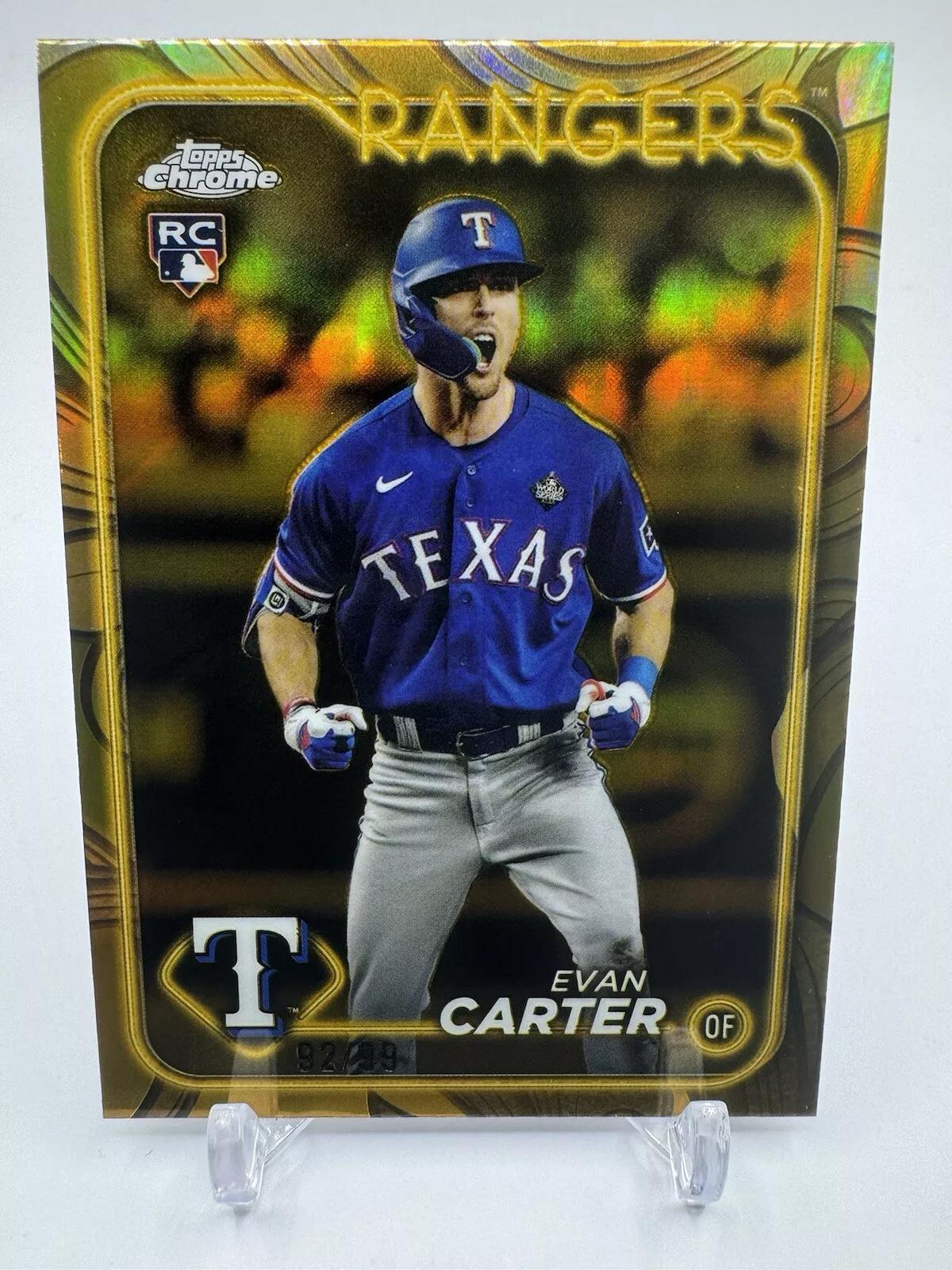 Evan Carter #71 Baseball Cards 2024 Topps Gilded Collection