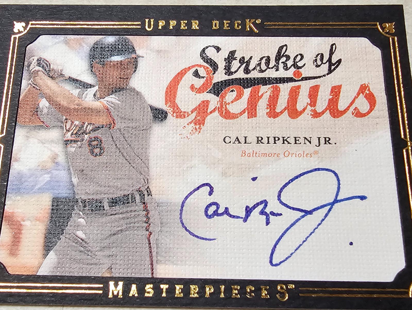 Cal Ripken Cards Price Guide Cal Ripken Jr #SG-CR Prices | 2008 Upper Deck Masterpieces Stroke of ...