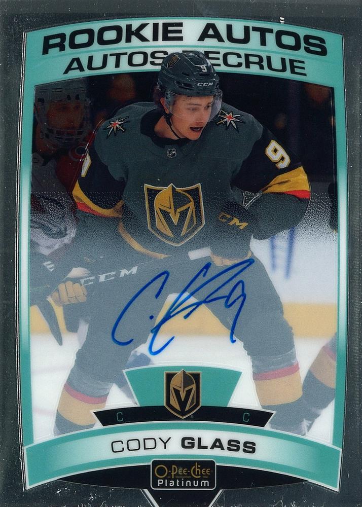 Cody Glass #R-CG 2019 O Pee Chee Platinum Rookie Autos Hockey