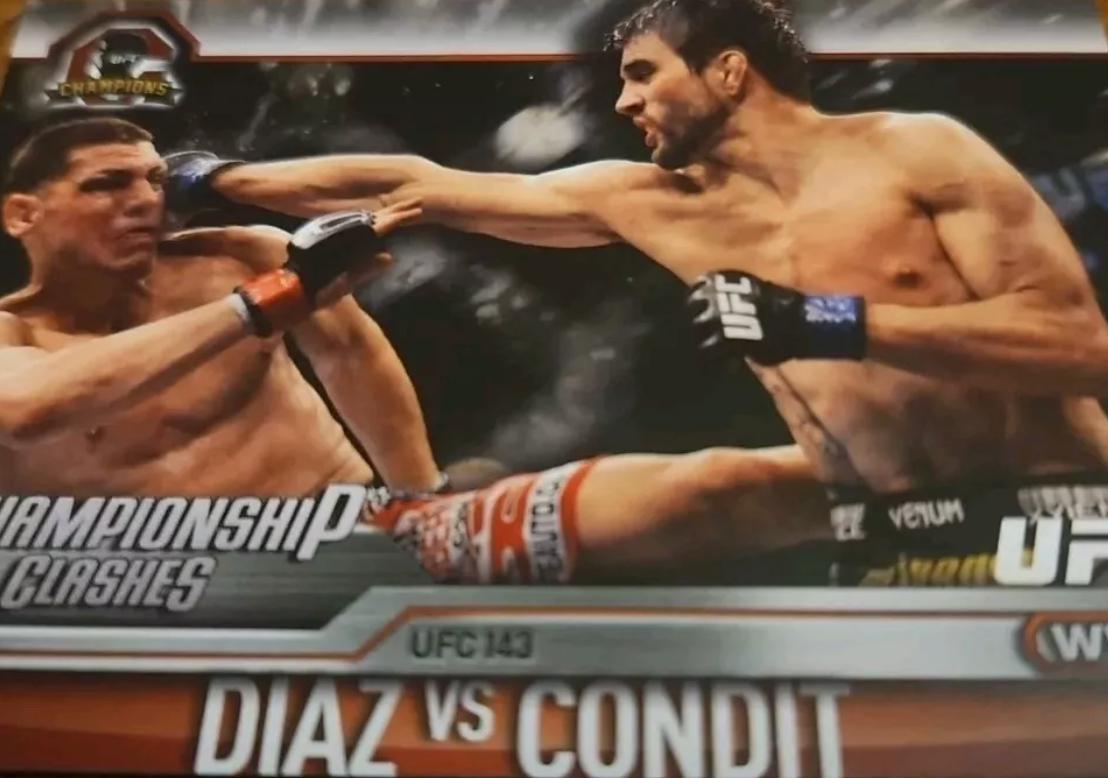 Carlos Condit, Nick Diaz #CC-3 Ufc Cards 2015 Topps UFC Champions Championship Clashes
