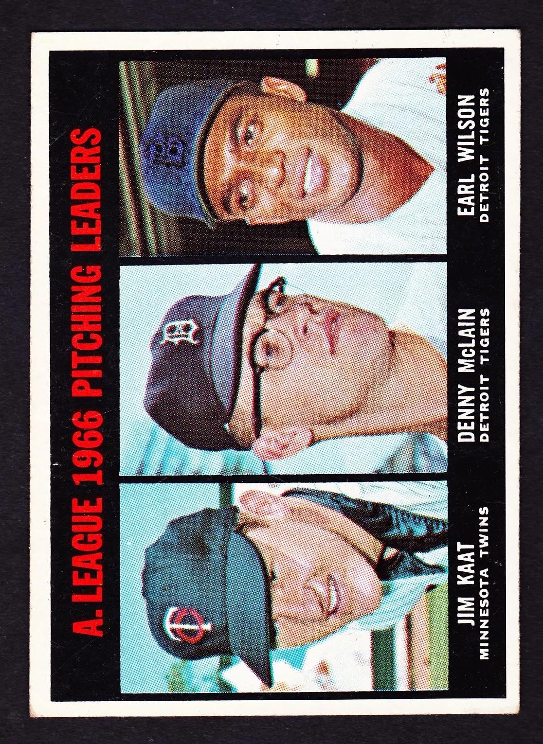 1967 Topps American League 1966 Pitching Leaders #235 card