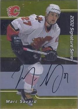 Marc Savard #32 2001 Be A Player Update Signature Series Hockey