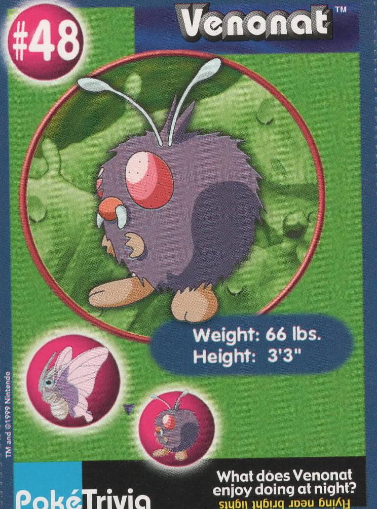 Venonat #48 Pokemon Burger King