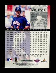 Back | Paul Molitor Baseball Cards 1998 Pinnacle