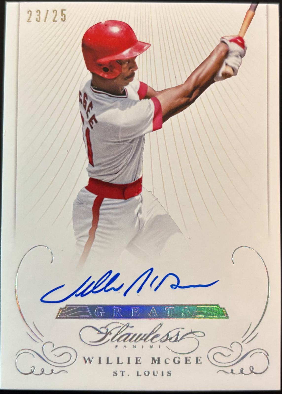 Willie McGee #GA-WM Baseball Cards 2016 Panini Flawless Greats Autographs