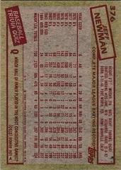 Back Of Card | Jeff Newman Baseball Cards 1985 Topps