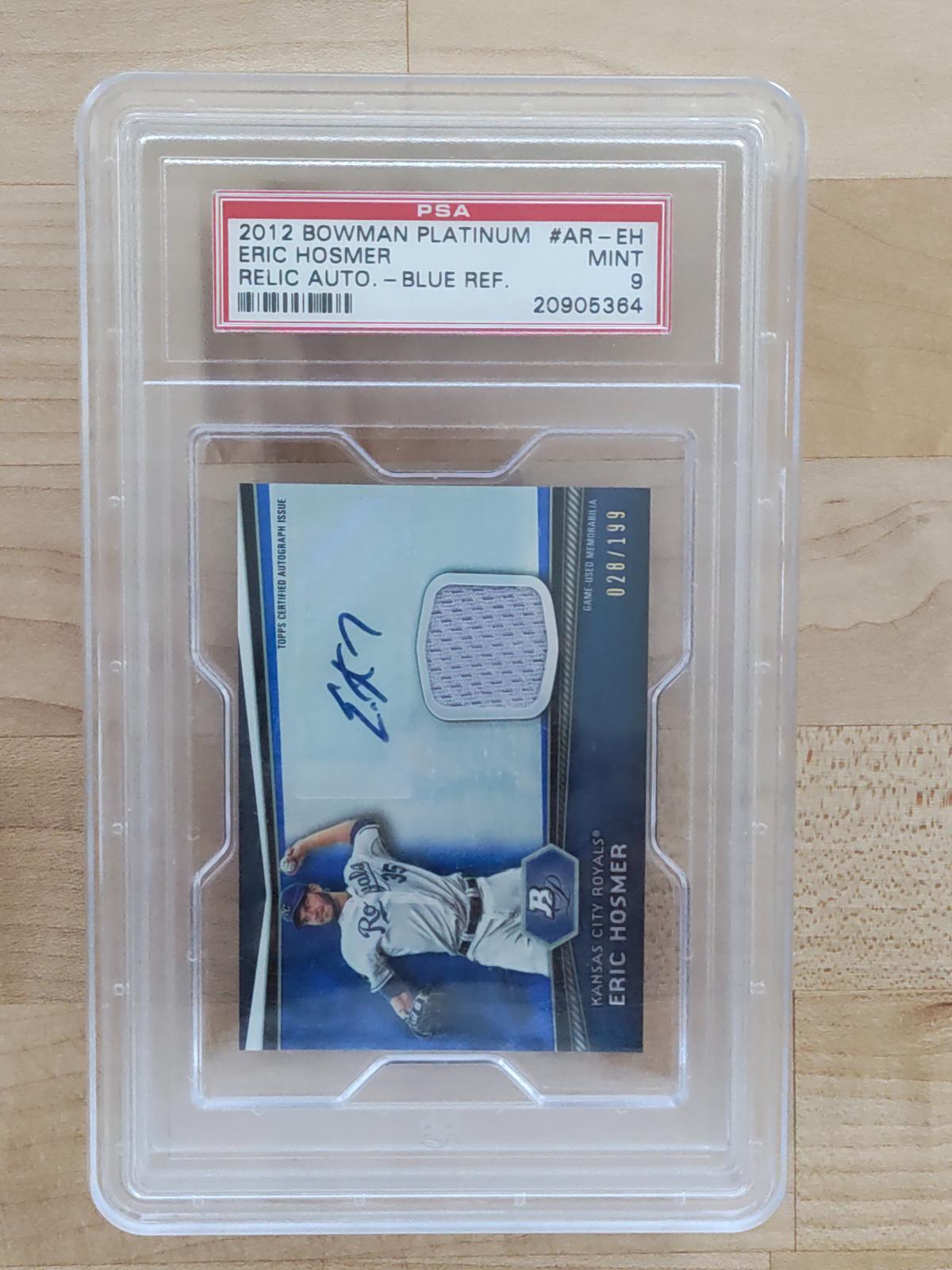 Eric Hosmer #AR-EH Baseball Cards 2012 Bowman Platinum Relic Autographs