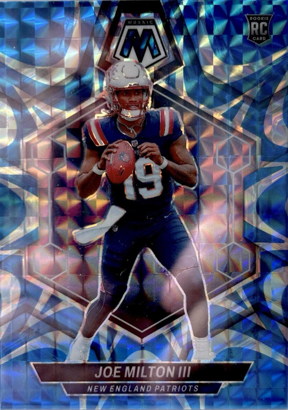 2024 Panini Mosaic Joe Milton III [Blue Reactive] #397 card