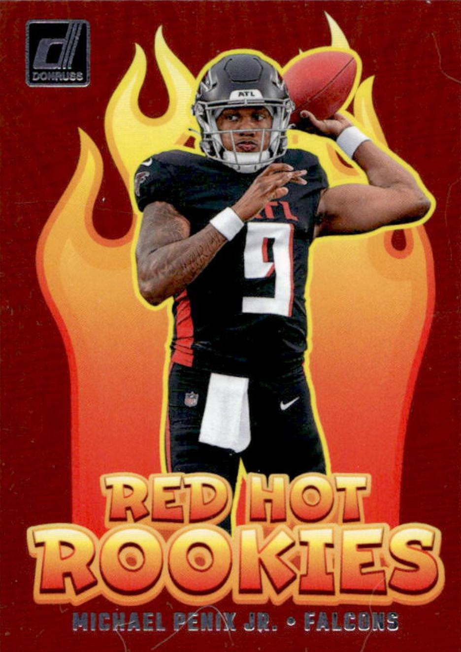 Michael Penix Jr. #RHR-MPJ Football Cards 2024 Panini Donruss Red Hot Rookies