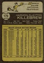Back | Harmon Killebrew Baseball Cards 1973 Topps