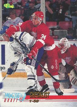 Checklist: 1-50 #99 1995 Classic Draft Hockey