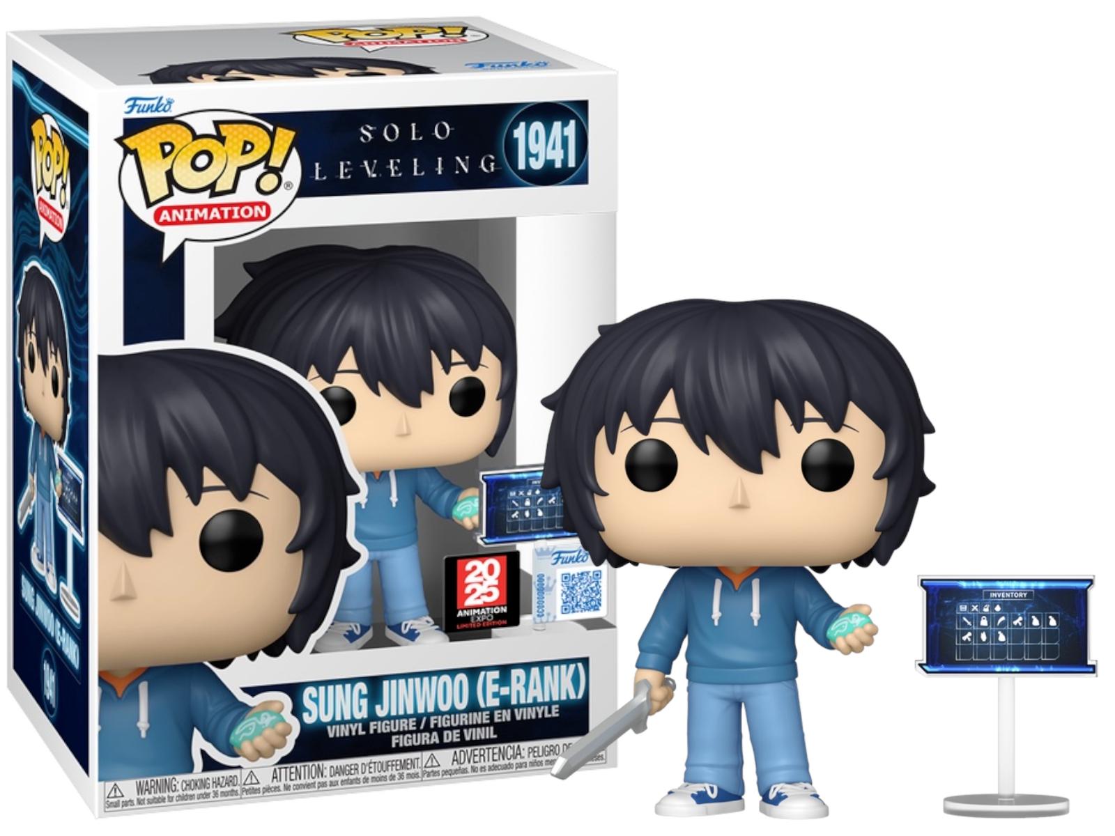 Sung Jinwoo #1941 Solo Leveling Funko Pop E-Rank; Animation Expo box and figure