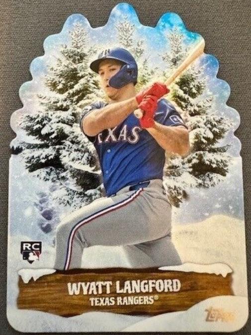Wyatt Langford #EG-13 Baseball Cards 2024 Topps Holiday Evergreen