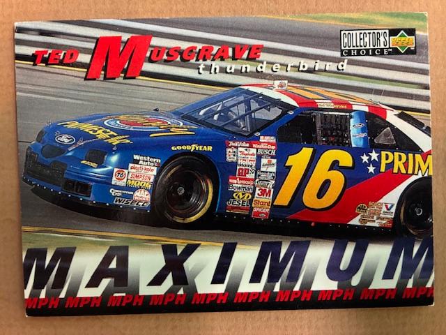 Ted Musgrave #66 Racing Cards 1997 Collector's Choice NASCAR