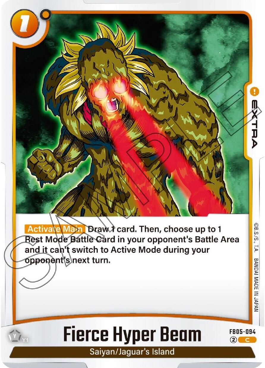 Fierce Hyper Beam FB05-094 Dragon Ball Fusion World New Adventure