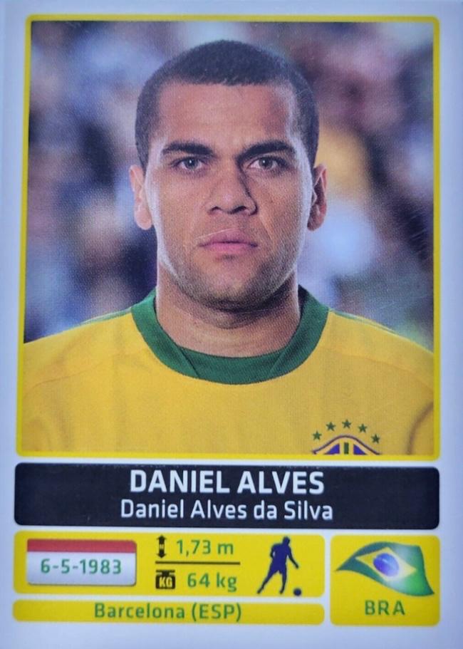 Daniel Alves #117 Soccer Cards 2011 Panini Copa America Argentina Sticker
