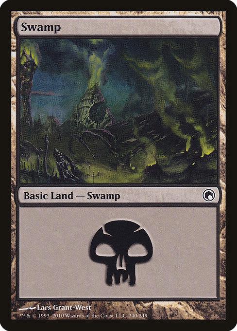 Swamp #240 Magic Scars of Mirrodin