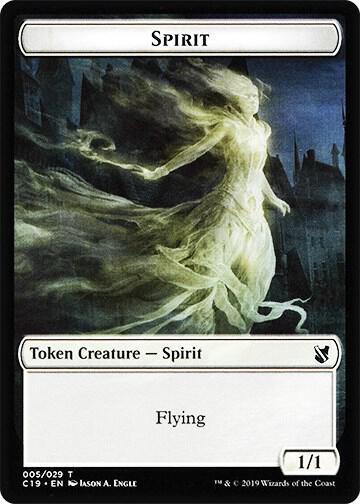 Tap to enlarge Spirit // Human – Double-Sided Token, Magic Commander 2019