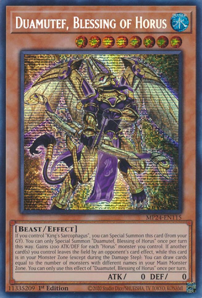 Duamutef, Blessing of Horus MP24-EN115 YuGiOh 25th Anniversary Tin: Dueling Mirrors