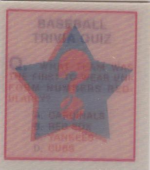 Baseball Trivia Quiz #133 1986 Sportflics Magic Motion Trivia Quiz Baseball