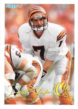 David Klingler #65 1994 Fleer Shell Fact Football