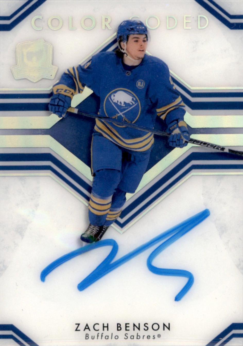Zach Benson #CC-ZB 2023 Upper Deck The Cup Color Coded Autograph Hockey