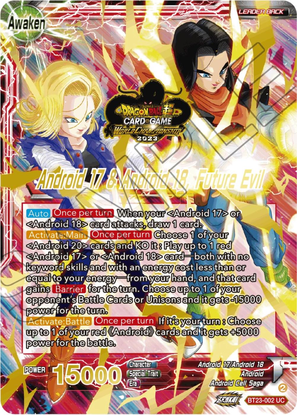 Android 17 & Android 18 // Android 17 & Android 18, Future Evil BT23-002 Dragon Ball Super Divine Multiverse Release Promos