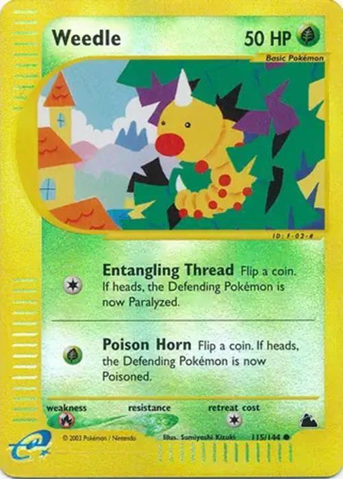 Skyridge (2003) Weedle 115/144 Reverse Holo scan