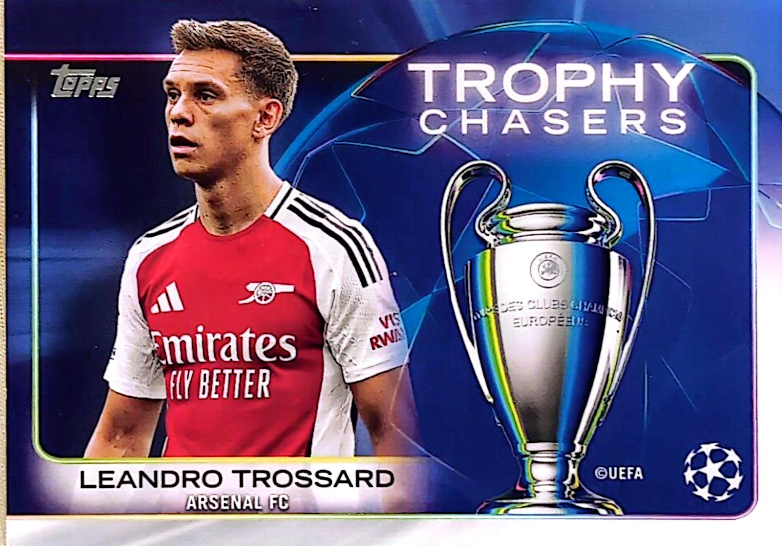 Leandro Trossard #RF-1 Soccer Cards 2024 Topps UEFA Trophy Chasers