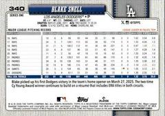 Back Of Card | Blake Snell Baseball Cards 2026 Topps