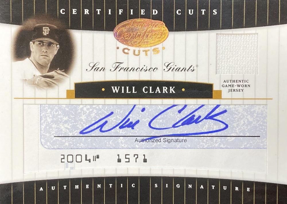 Will Clark #CC-78 2004 Leaf Certified Cuts Check Signature Baseball