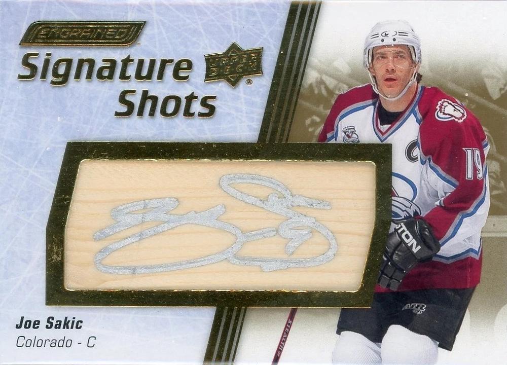 Joe Sakic #SS-JS 2024 Upper Deck Engrained Icons Signature Shots Hockey
