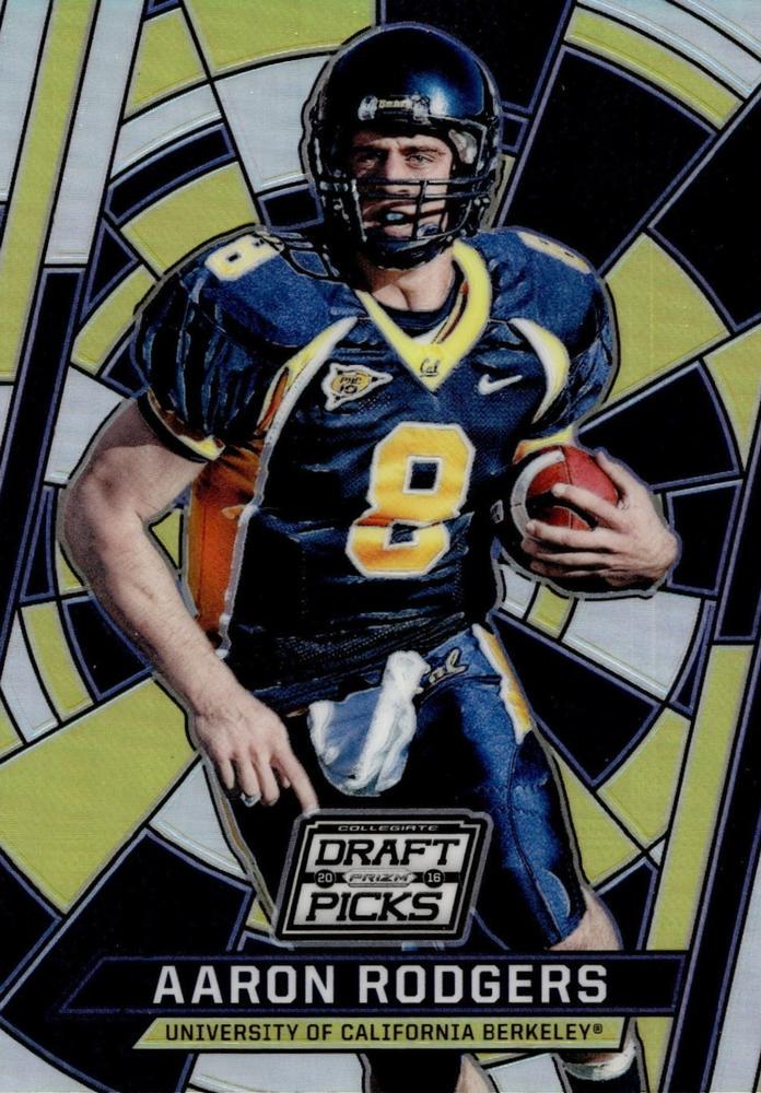 Aaron Rodgers #2 2016 Panini Prizm Draft Picks Stained Glass Football
