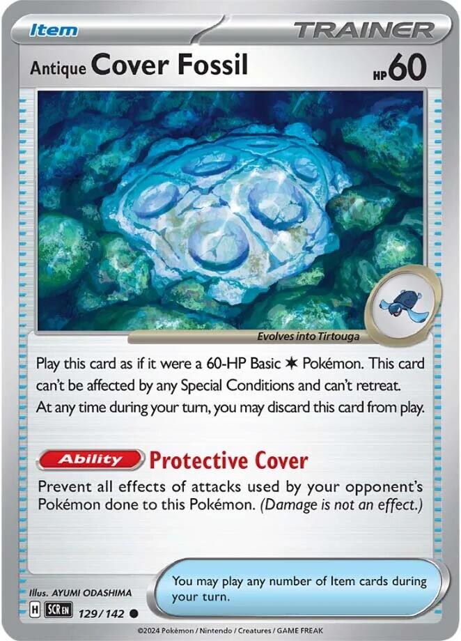 Antique Cover Fossil #129 Pokemon Stellar Crown