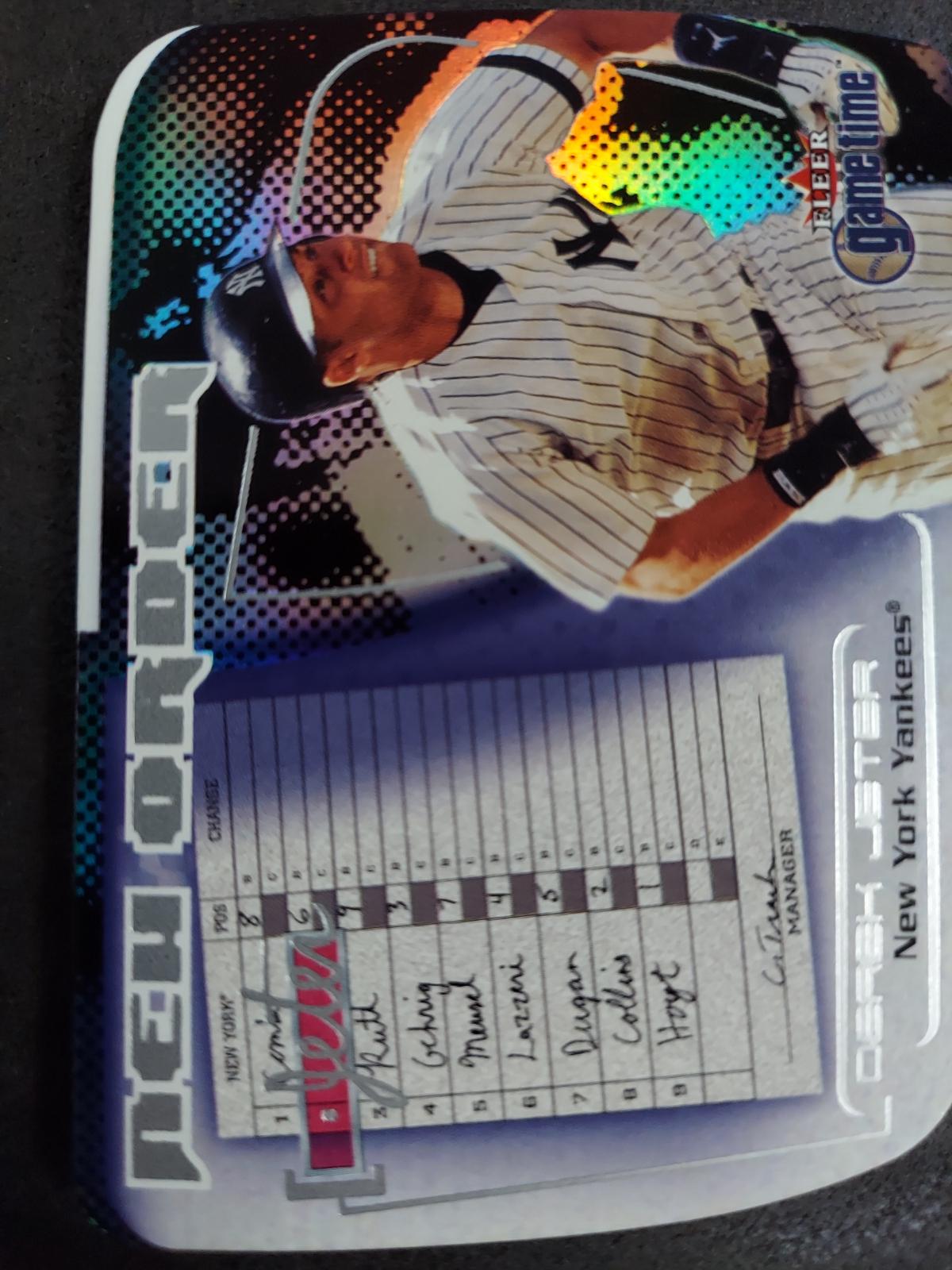Derek Jeter #1 Baseball Cards 2001 Fleer Game Time New Order