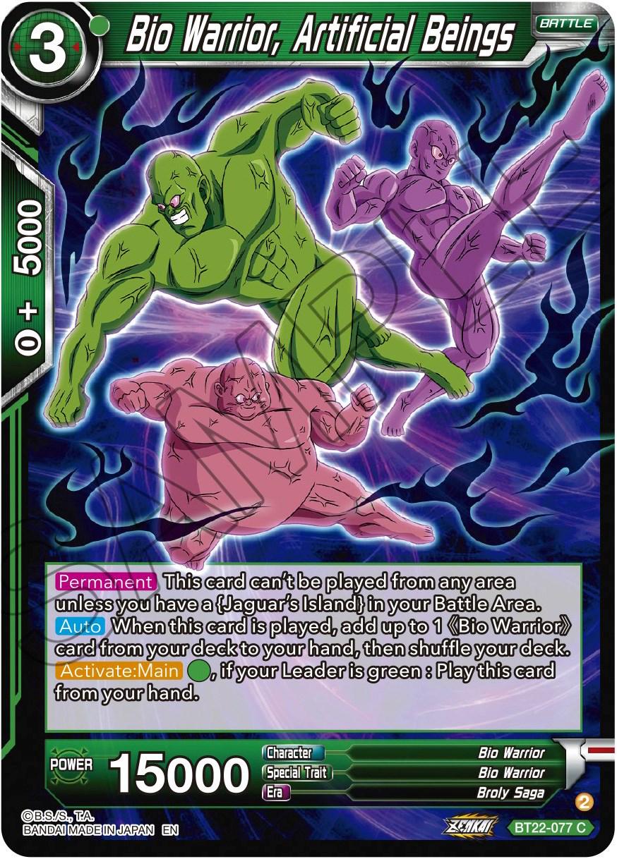 Bio Warrior, Artificial Beings BT22-077 Dragon Ball Super Critical Blow