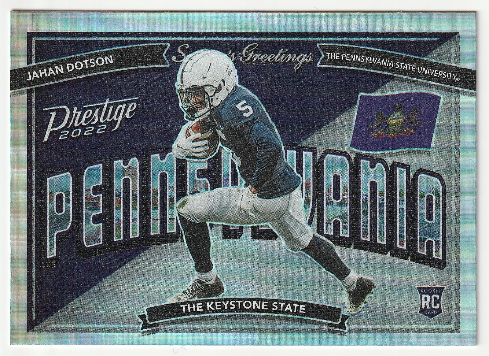 Jahan Dotson #SG-12 Football Cards 2022 Panini Prestige Seasons Greetings