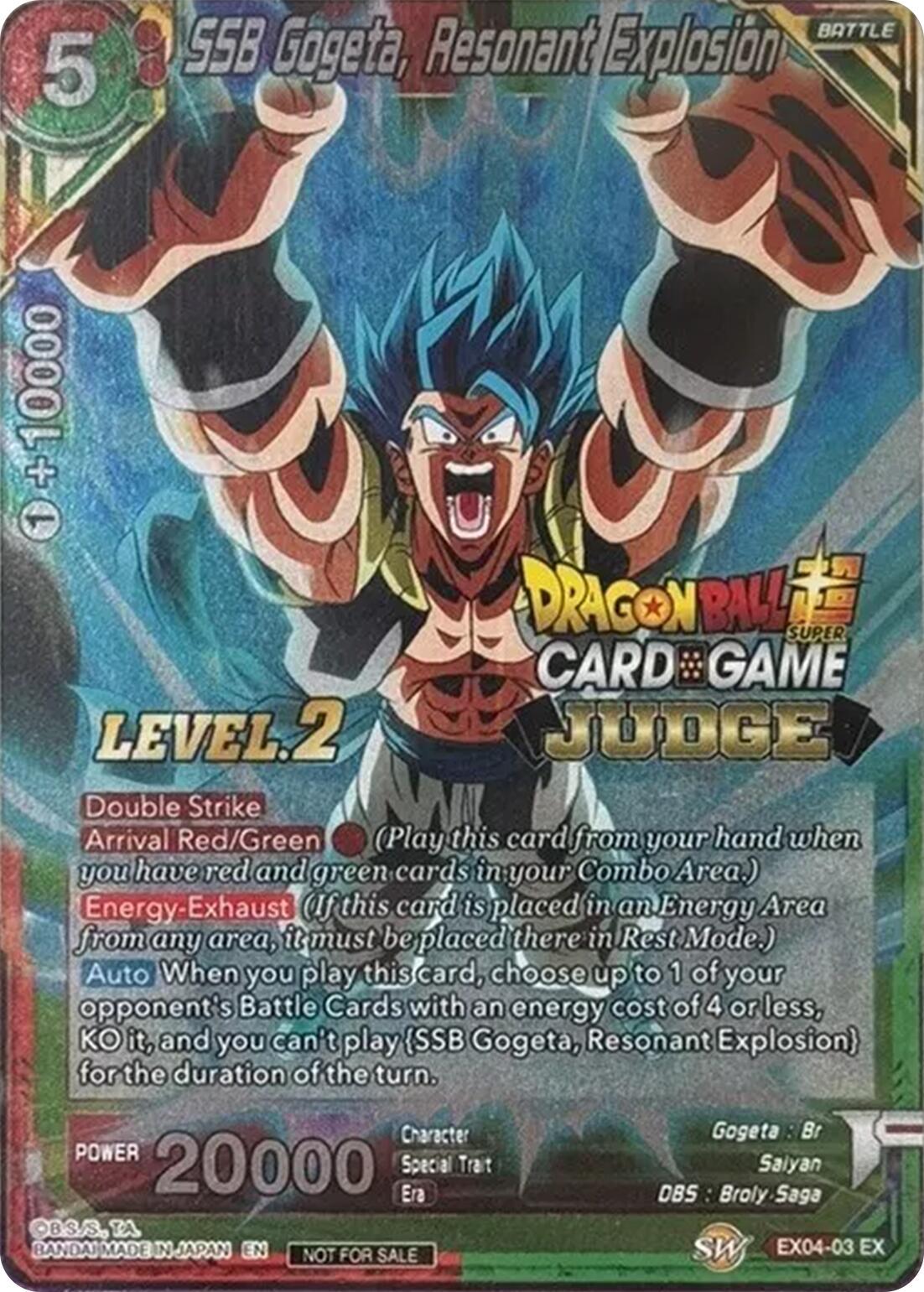 SSB Gogeta, Resonant Explosion [Level 2] EX04-03 Prices | Dragon Ball ...