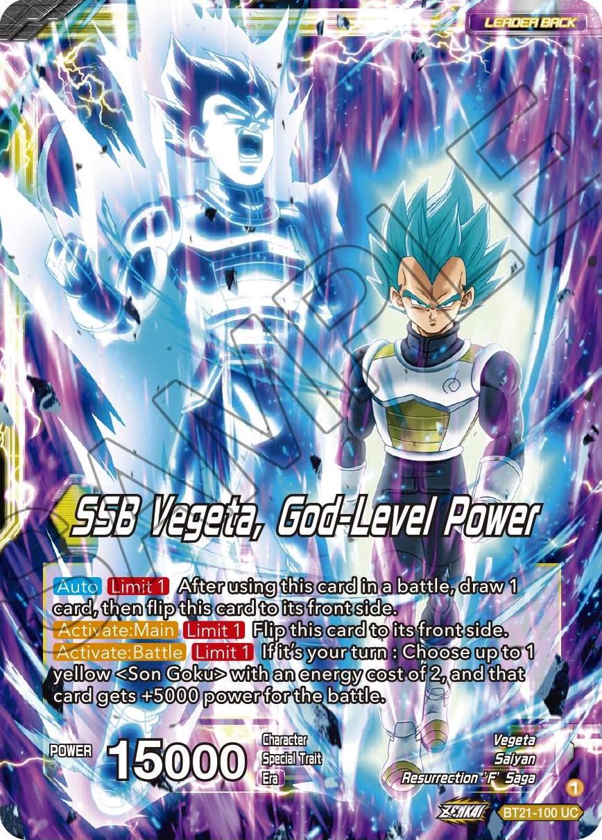 SSB Son Goku // SSB Vegeta, God-Level Power BT21-100 Dragon Ball Super Wild Resurgence