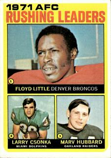 AFC Rushing Leaders: Little, Csonka, Hubbard