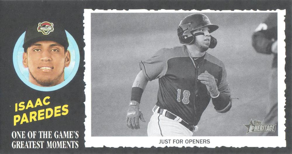 Isaac Paredes #11 2020 Topps Heritage Minor League Greatest Moment Baseball