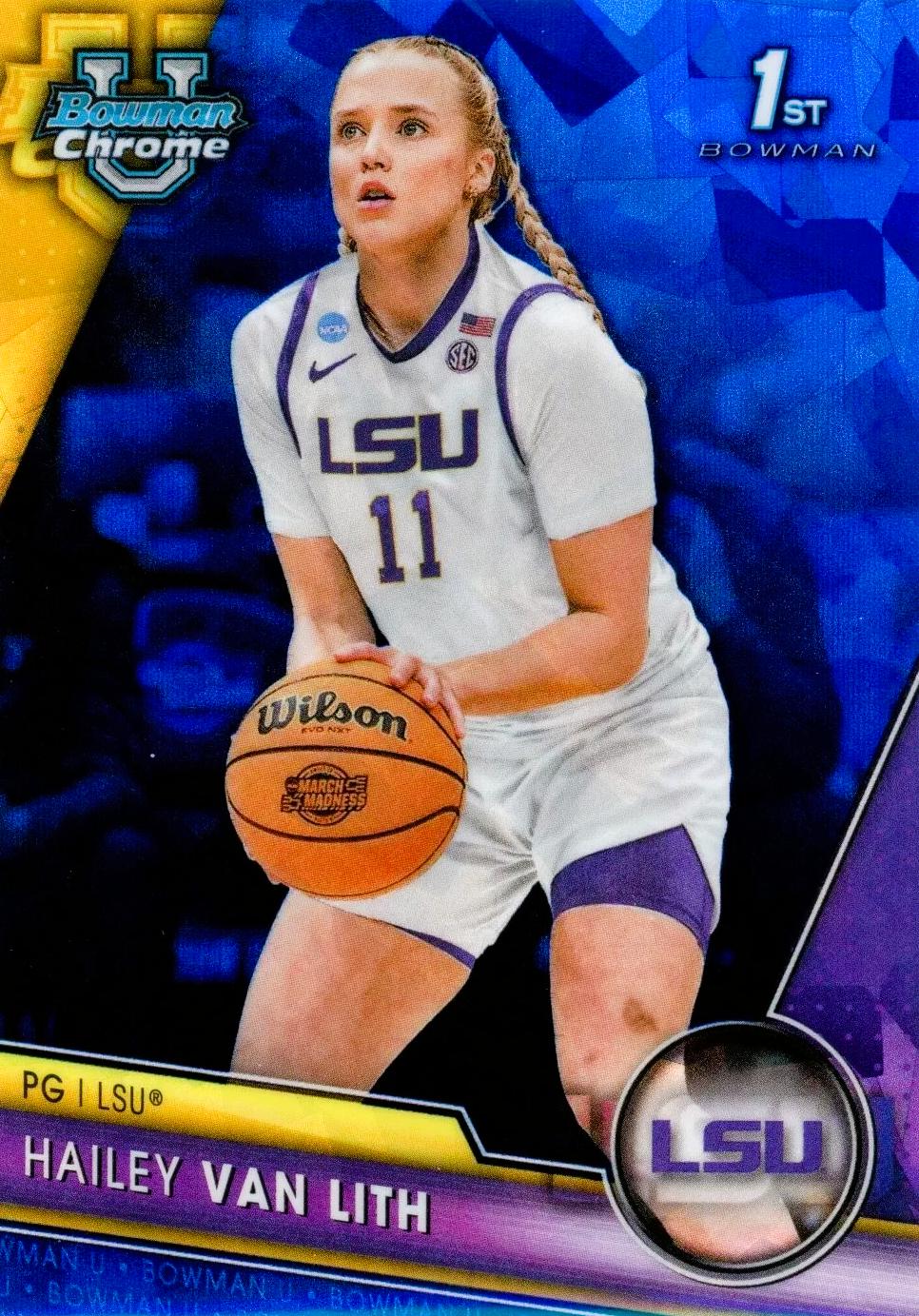 Hailey van Lith #25 2023 Bowman Chrome University Sapphire Basketball