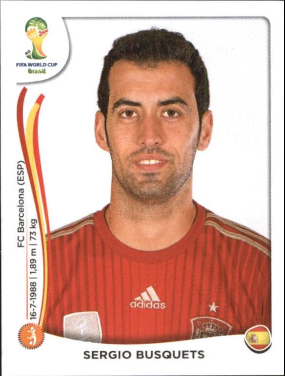 Sergio Busquets #117 2014 Panini World Cup Stickers Soccer