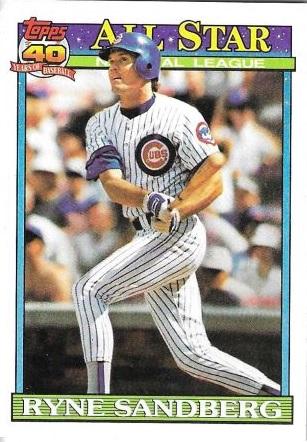 Ryne Sandberg #398 Baseball Cards 1991 Topps