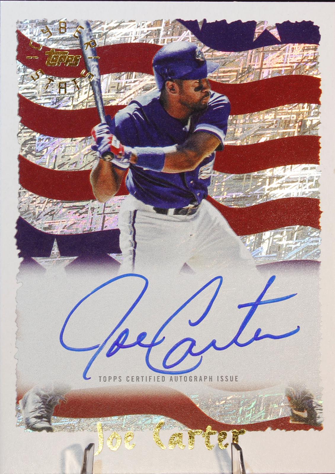 2025 Topps Archives 1995 Cyberstats Autograph Joe Carter #95CA-JC card
