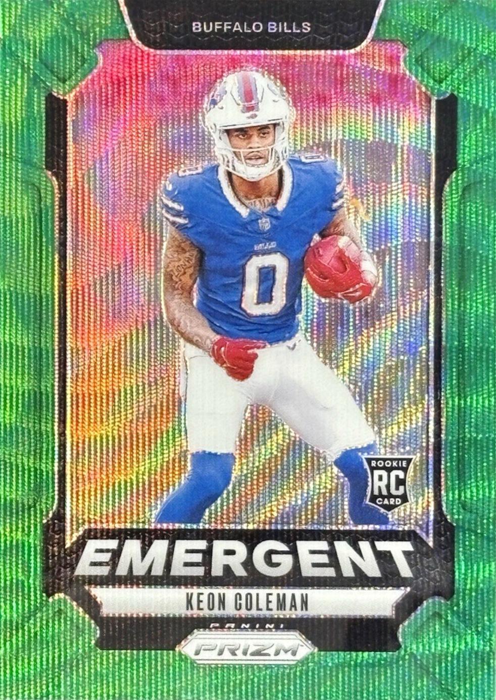 Keon Coleman [Wave Green] #16 Prices | 2024 Panini Prizm Emergent