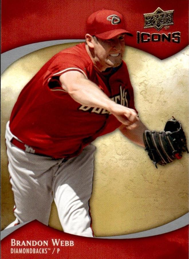 Brandon Webb #10 Baseball Cards 2009 Upper Deck Icons