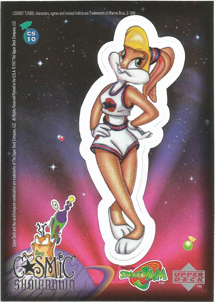 Lola Bunny #CS10 1997 Upper Deck Space Jam Series 2 Cosmic Showdown Stick On Basketball