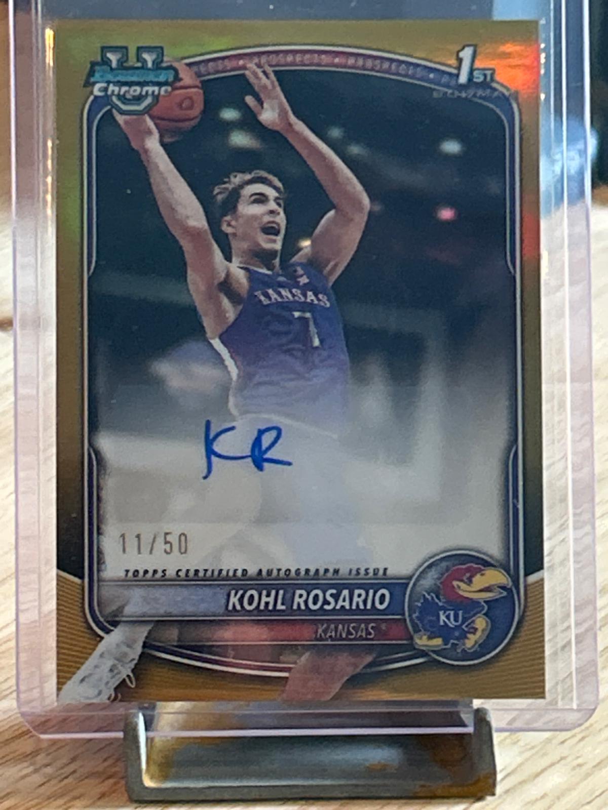 Kohl Rosario [Gold Refractor] | Ungraded | 2025 Bowman Chrome Prospect ...